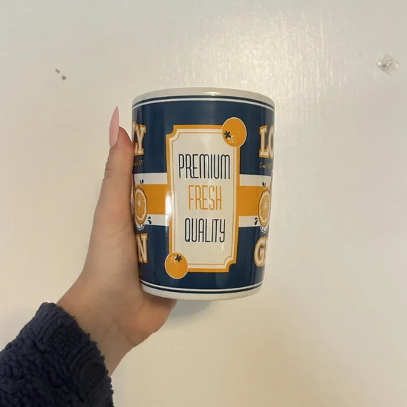 Disney Parks Mickey Mouse Locally Grown Juice Coffee Mug Orlando Florida Blue - Picture 2 of 6